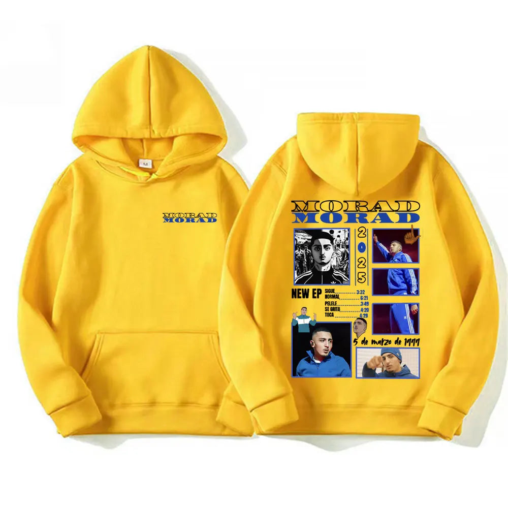 Rapper Morad MDLR 2025 Tour Merch Sweatshirts Men Fashion Hip Hop Pop Music Hoodies Unisex High Quality Casual Hoodie Streetwear