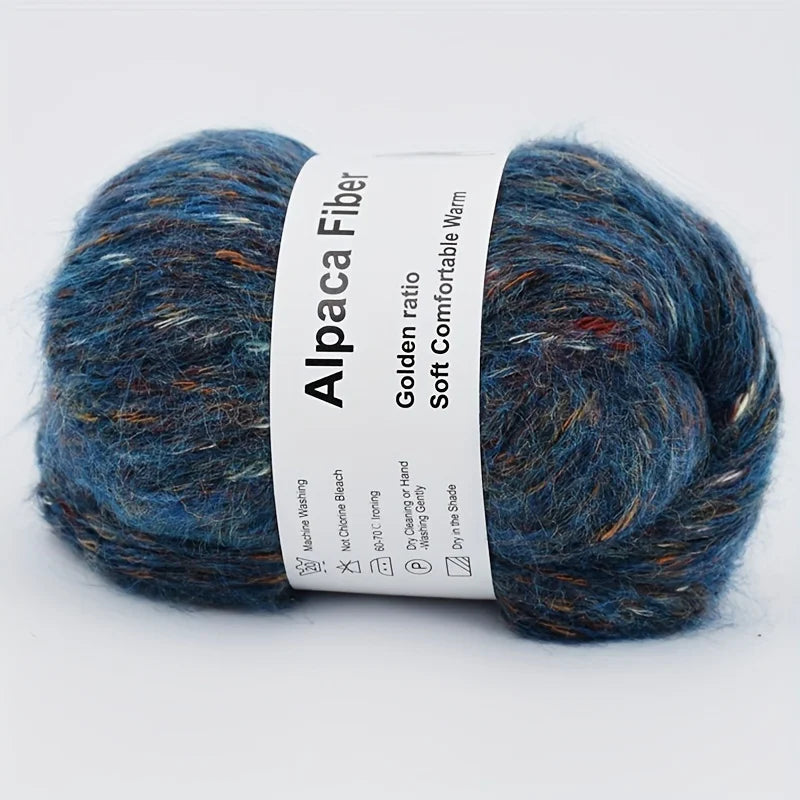 Vibrant Colorful Alpaca Wool Yarn 6 Pack For Hand Knitting