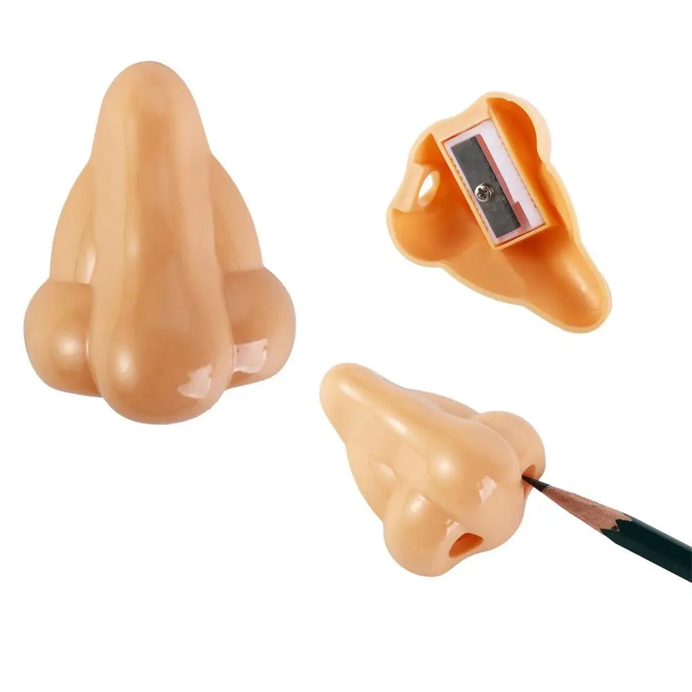 1 Pc Creative Nose Shape Pencil Sharpener Funny School Supplies Cool Stationery Birthday Party Favors Pencil Cutting Tools