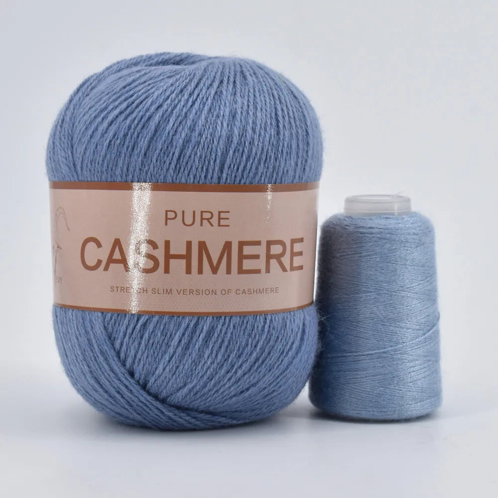 Pure Mongolian Cashmere Yarn for Crocheting 3-Ply Worsted Warm Soft Weaving Fuzzy Knitting Thread Pack of 5