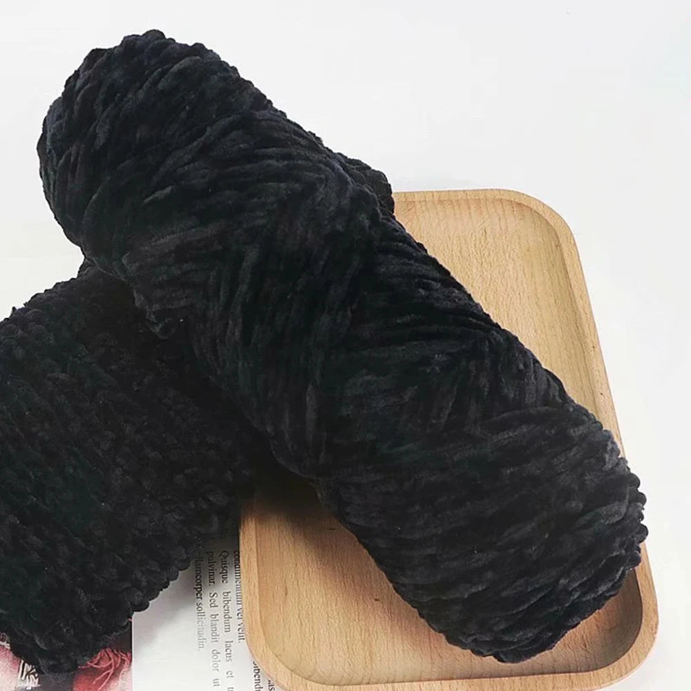 Chenille Soft Velvet Yarn 95g Blended Knitting Wool for Handmade Scarf Coat Baby Blanket and Hat
