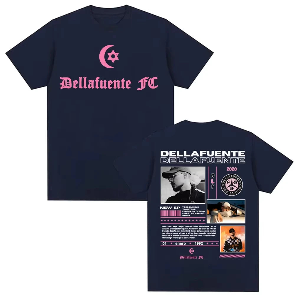 Rapper Dellafuente Tour Cover T-Shirts for Men Harajuku Fashion Trend Cool Unisex High Quality O-Neck Loose T-Shirt