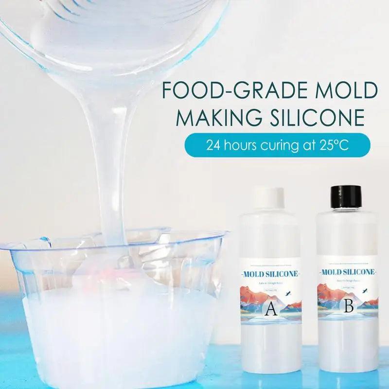 Silicone Mold Making Kit Liquid Silicone Rubber Bubble Free Translucent Clear Mold Making Silicone-Mixing Ratio 1:1 Molding - Winord