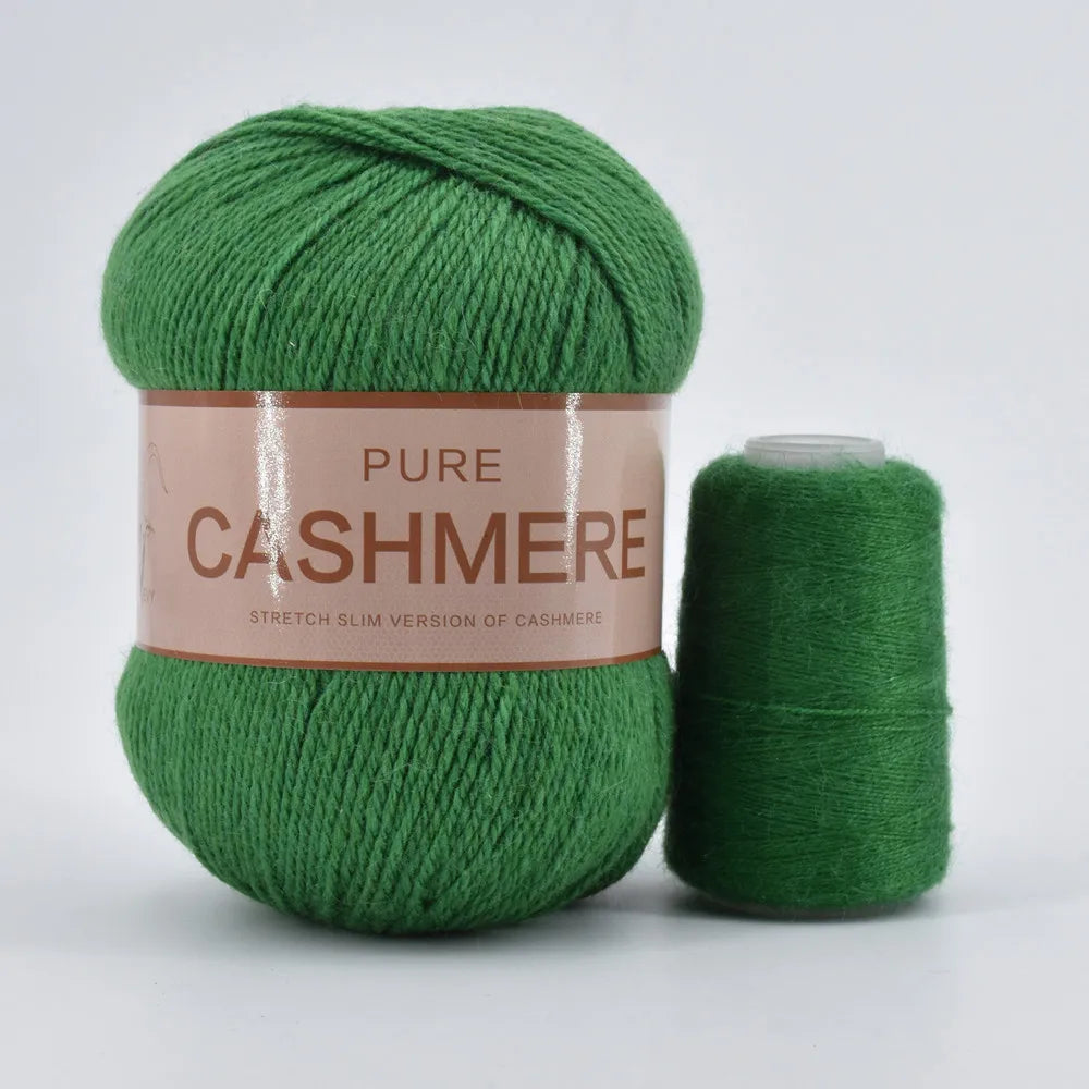 Pure Mongolian Cashmere Yarn for Crocheting 3-Ply Worsted Warm Soft Weaving Fuzzy Knitting Thread Pack of 5