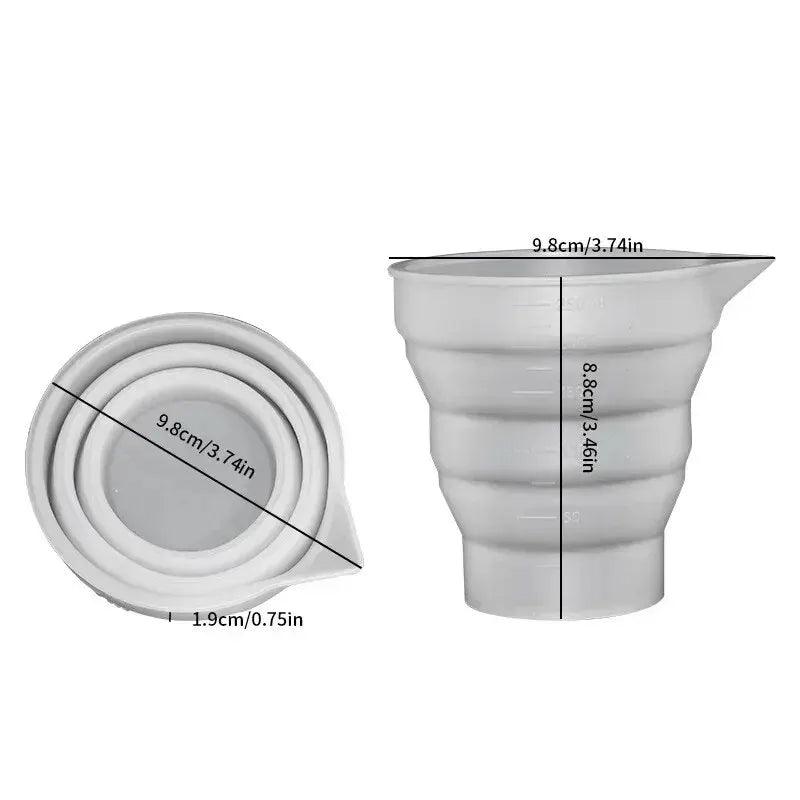 50-500ml Foldable Silicone Measuring Cup Multi-spec Portable Liquid Container Silicone Mixing Cup For DIY Epoxy Resin Jewelry H
