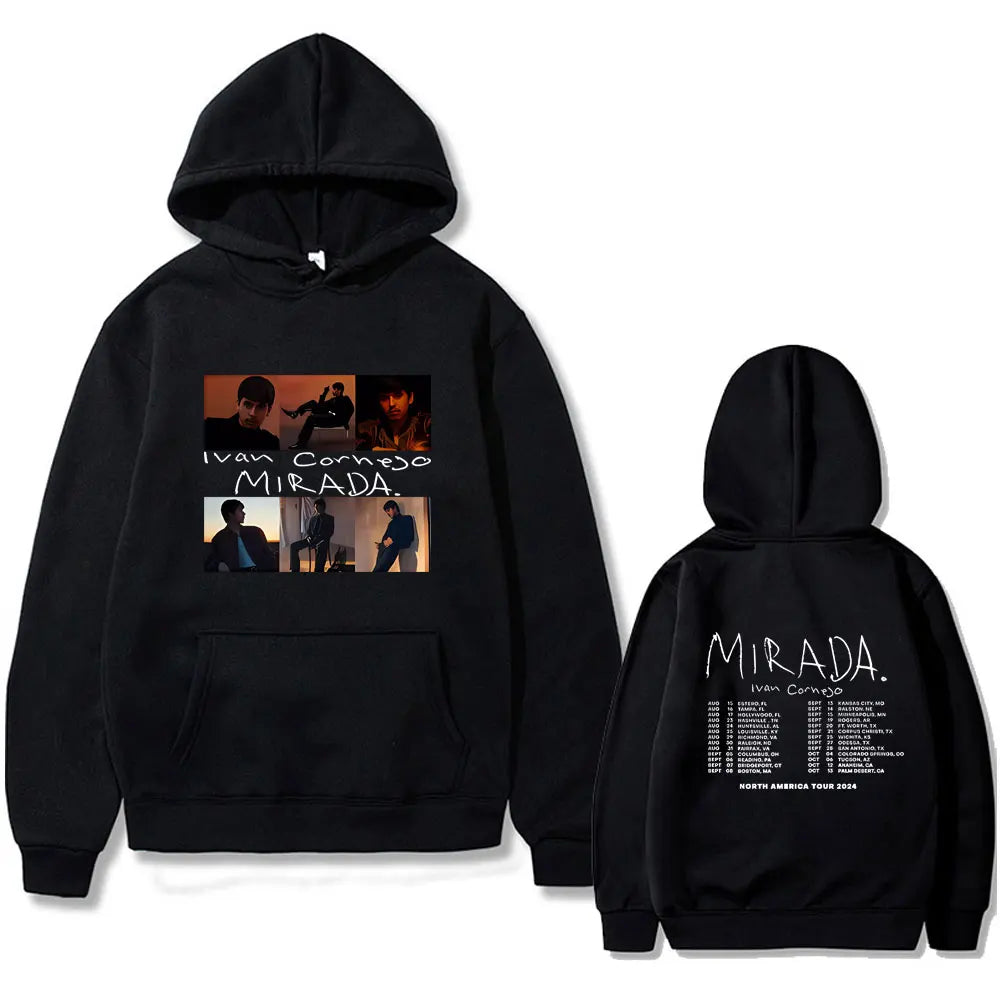 Ivan Cornejo Mirada Music Album 2024 Tour Hoodie Men Women Fleece Cotton Oversized Tracksuit Unsiex Fashion Pop Music Hoodies