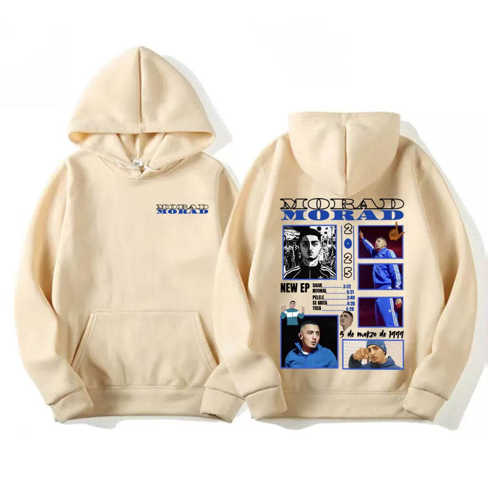 Rapper Morad MDLR 2025 Tour Merch Sweatshirts Men Fashion Hip Hop Pop Music Hoodies Unisex High Quality Casual Hoodie Streetwear