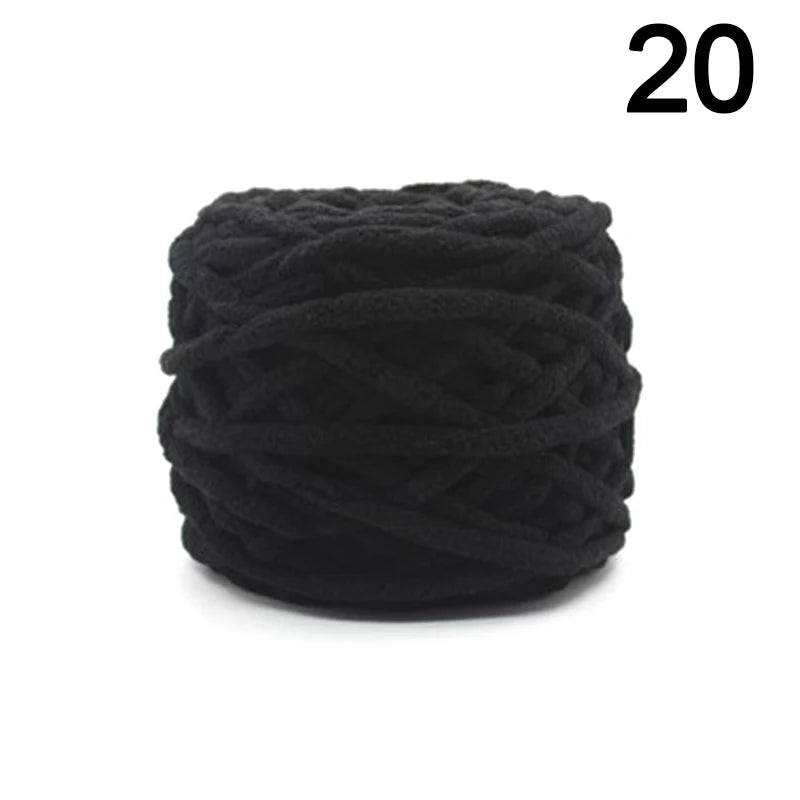 100g Chenille Knitting Chunky Yarn Soft Thick Ice Strip Line Hand Crochet Weaving Scarf Blanket Thread