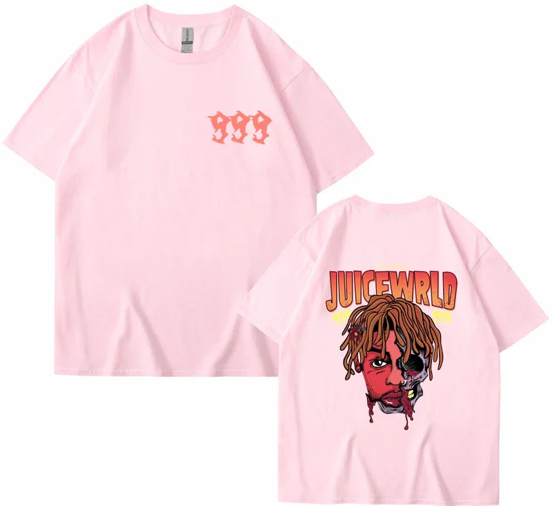 Rapper Juice Wrld 999 Short T Shirt Men's Women's Letter Printed Tshirts Y2k Casual Fashion Sportswear Summer Clothing
