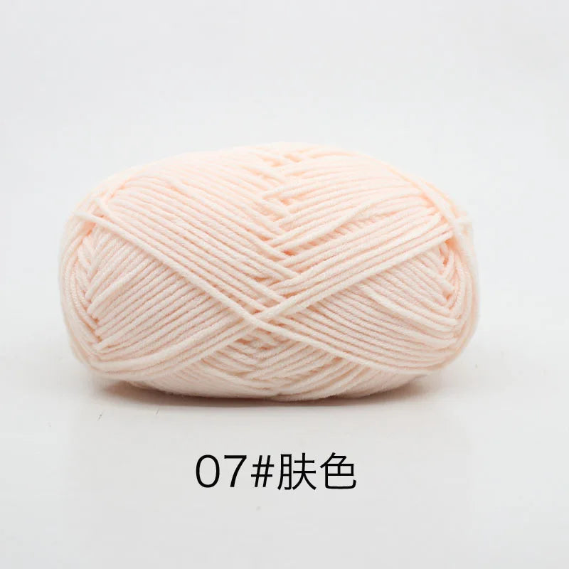 4ply Milk Cotton Knitting Yarn Set for Crochet Crafts and DIY Projects
