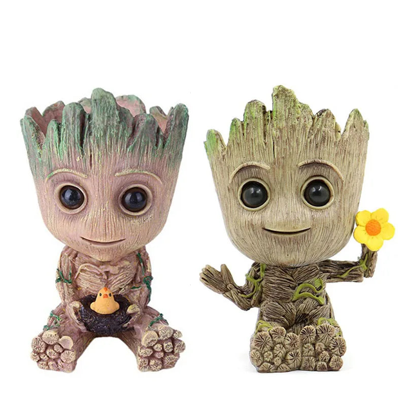 Groot Flower Pot Groot Flower Home Decoration Vases Multifunction Ornaments Arrangement Action Character Figurine Pen Holder