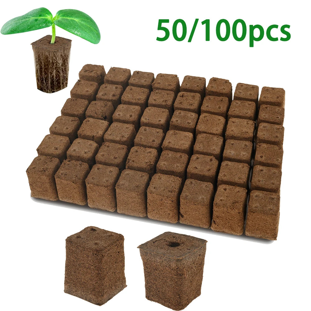 Seed Grow Sponges Hydroponics Starter Replacement Root Growth Sponges Water Absorbent Grow Pod Planting Accessories 50/100Pcs