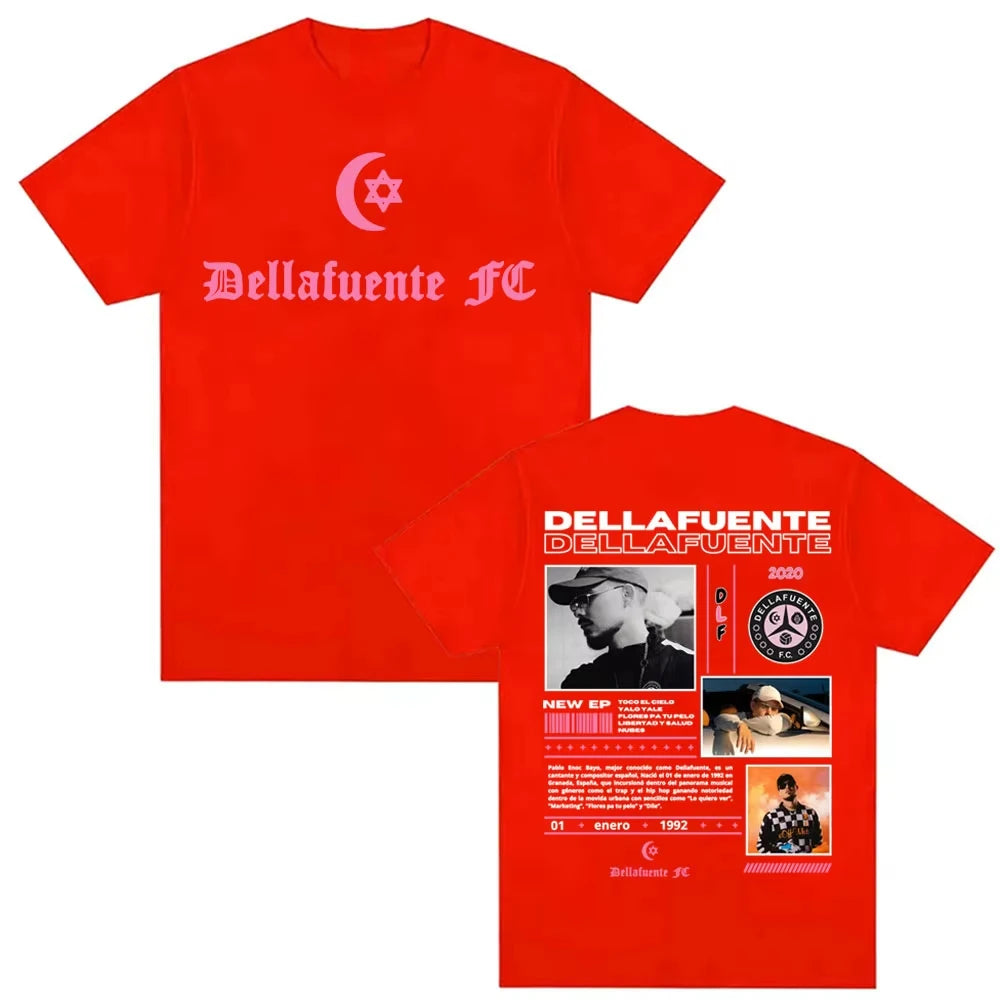Rapper Dellafuente Tour Cover T-Shirts for Men Harajuku Fashion Trend Cool Unisex High Quality O-Neck Loose T-Shirt