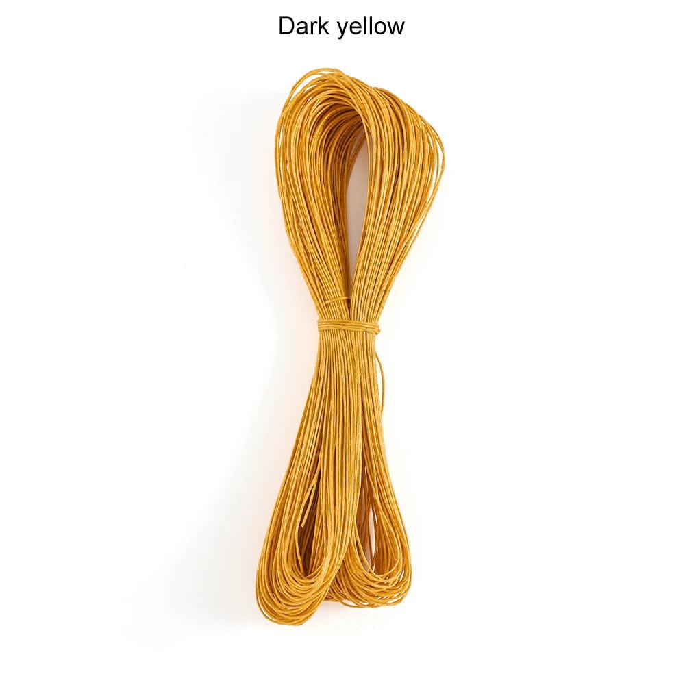 65m/Lot Waxed Cotton String Beading Cord Rope 1mm For Bracelet And Necklace Jewelry Making Weaving Supplies Accessories