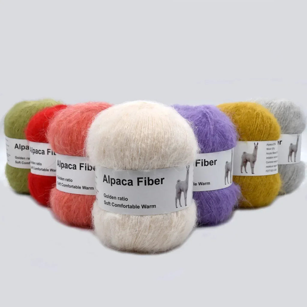 Alpaca Mohair Yarn Plush Thick Crochet Wool For Knitting