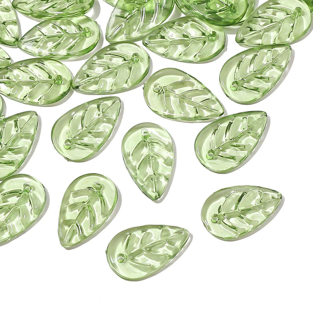 10/50Pcs Acrylic Mini Tree Leaf Beads Unique Loose Beads Handmade DIY Making Jewelry Earrings Necklace Accessories Materials