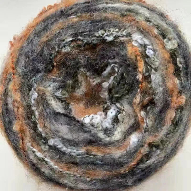 Gradient Mohair Wool Blend Yarn 50g Chunky Fluffy Crochet