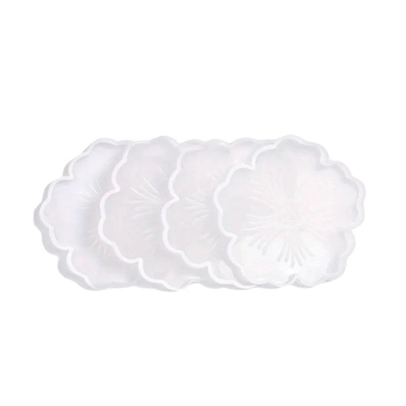 DIY Sakura Shaped Resin Mold - Customizable Geode Coaster & Serving Board, Artistic Silicone Platter for Home Decor