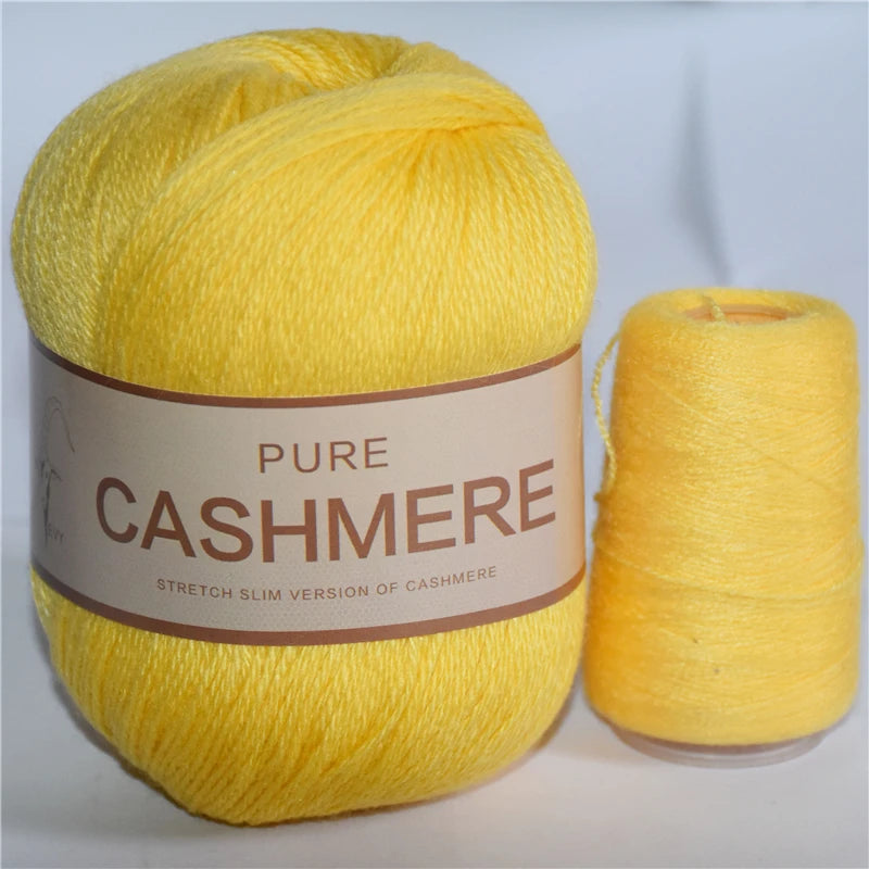Pure Mongolian Cashmere Yarn for Crocheting 3-Ply Worsted Warm Soft Weaving Fuzzy Knitting Thread Pack of 5