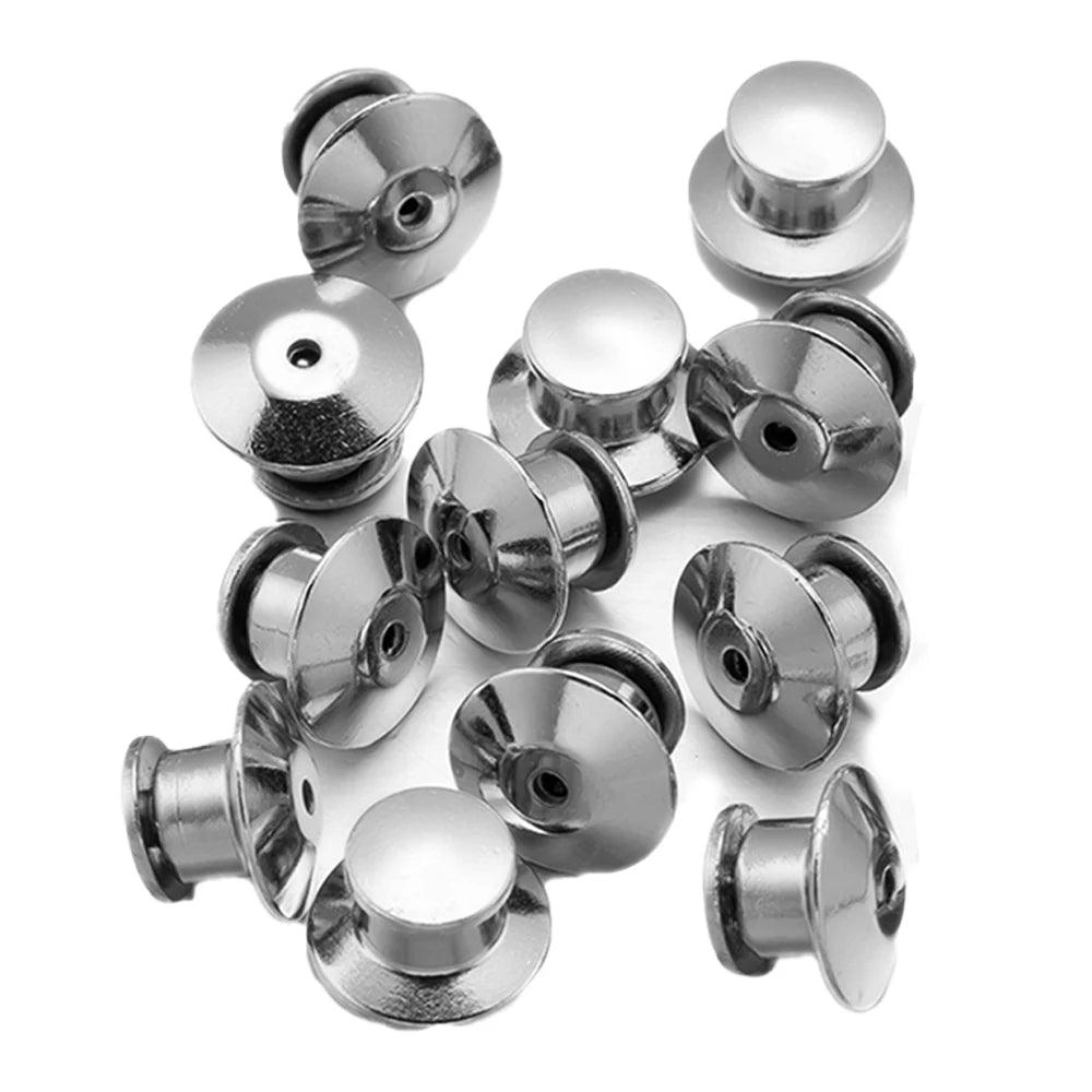 10/30/50pcs Safety Brooch Lock Metal Pins Back Keeper Caps Clasps For DIY Jewelry Making Accessories Findings Supplies Crafts