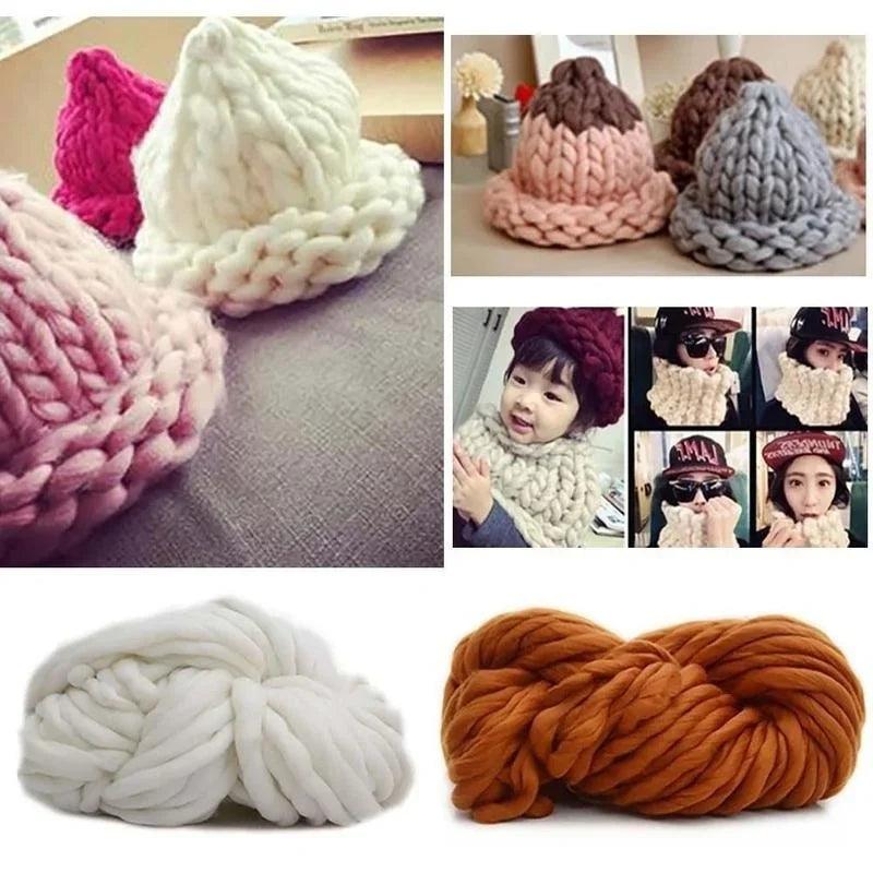 1 Roll of Thick Wool Blanket Thread Hand-woven Hat Thread Thread Imitating Wool Thick Thread