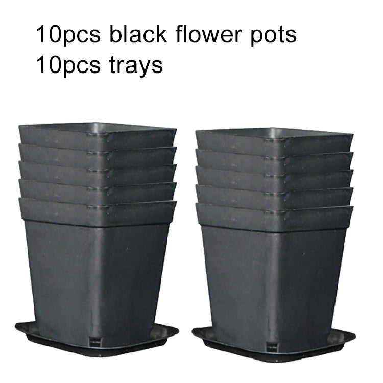 Flower Pot Set Plastic Color Breathable Mini Gardening Plant Tools Household Balcony Desktop Greenery Succulent Flowerpot TMZ
