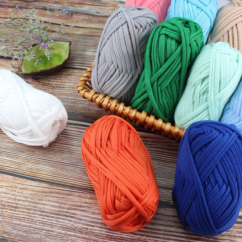 100g/pc T Shirt Thick Soft Cloth Yarn for Hand Knitting Crochet Woven Handbag Blanket Thick Yarn Home Decoration