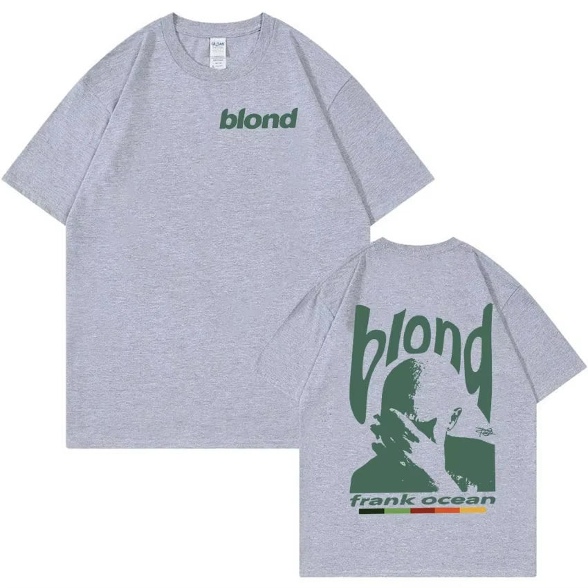 Rapper Frank Retro Graphic T Shirt Men's Hip Hop Ocean Album Oversized Cotton T-Shirt Unisex Y2K Blond Fashion