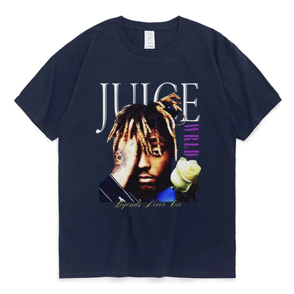 Rapper Juice Wrld 999 Short T Shirt Men's Women's Letter Printed Tshirts Y2k Casual Fashion Sportswear Summer Clothing