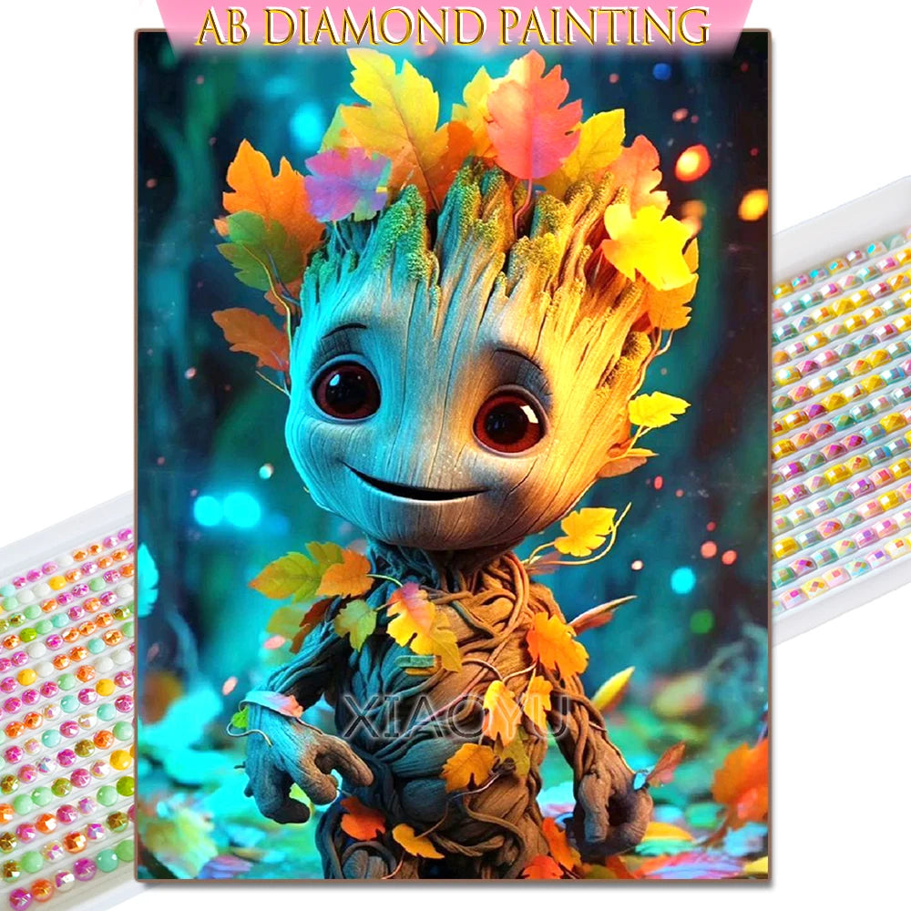 Disney Diamond Painting Groot Stitch Mickey Diamond Mosaic Cross Stitch Kit AB Drills Cartoon Picture Home Decoration Gift