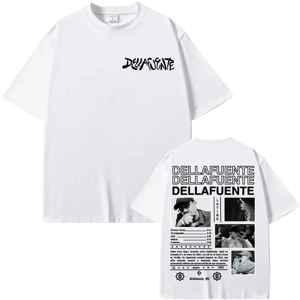 Dellafuente Tour T-Shirts for Men and Women in Harajuku Gothic Hip Hop Punk Style Casual Fashion