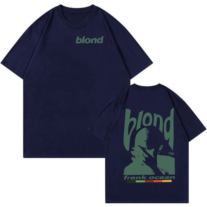 Rapper Frank Retro Graphic T Shirt Men's Hip Hop Ocean Album Oversized Cotton Tee