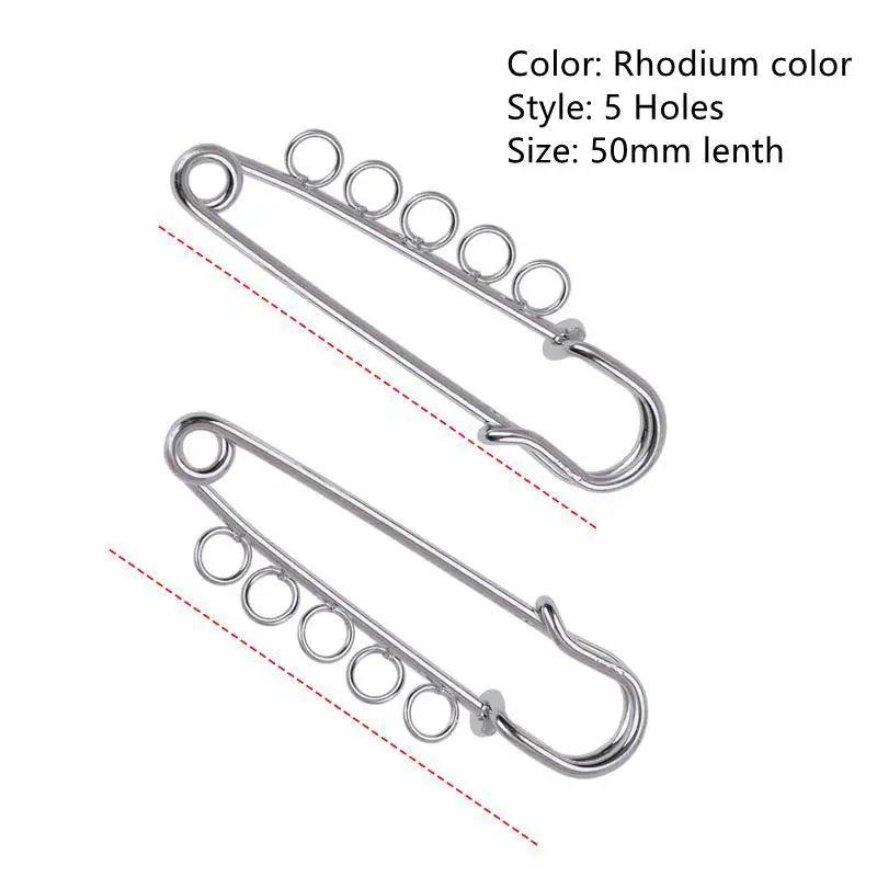 10pcs/Pack Safety Pins Brooch Blank Base Brooch Pins Rings Jewelry Pin for DIY Jewelry Making Supplies Accessories
