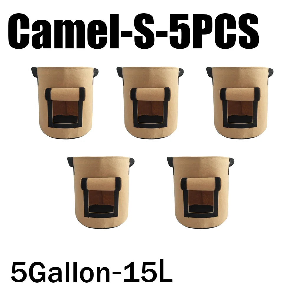3Styles Felt plant grow bags nonwoven fabric garden potato pot greenhouse vegetable growing bags moisturizing vertical tools