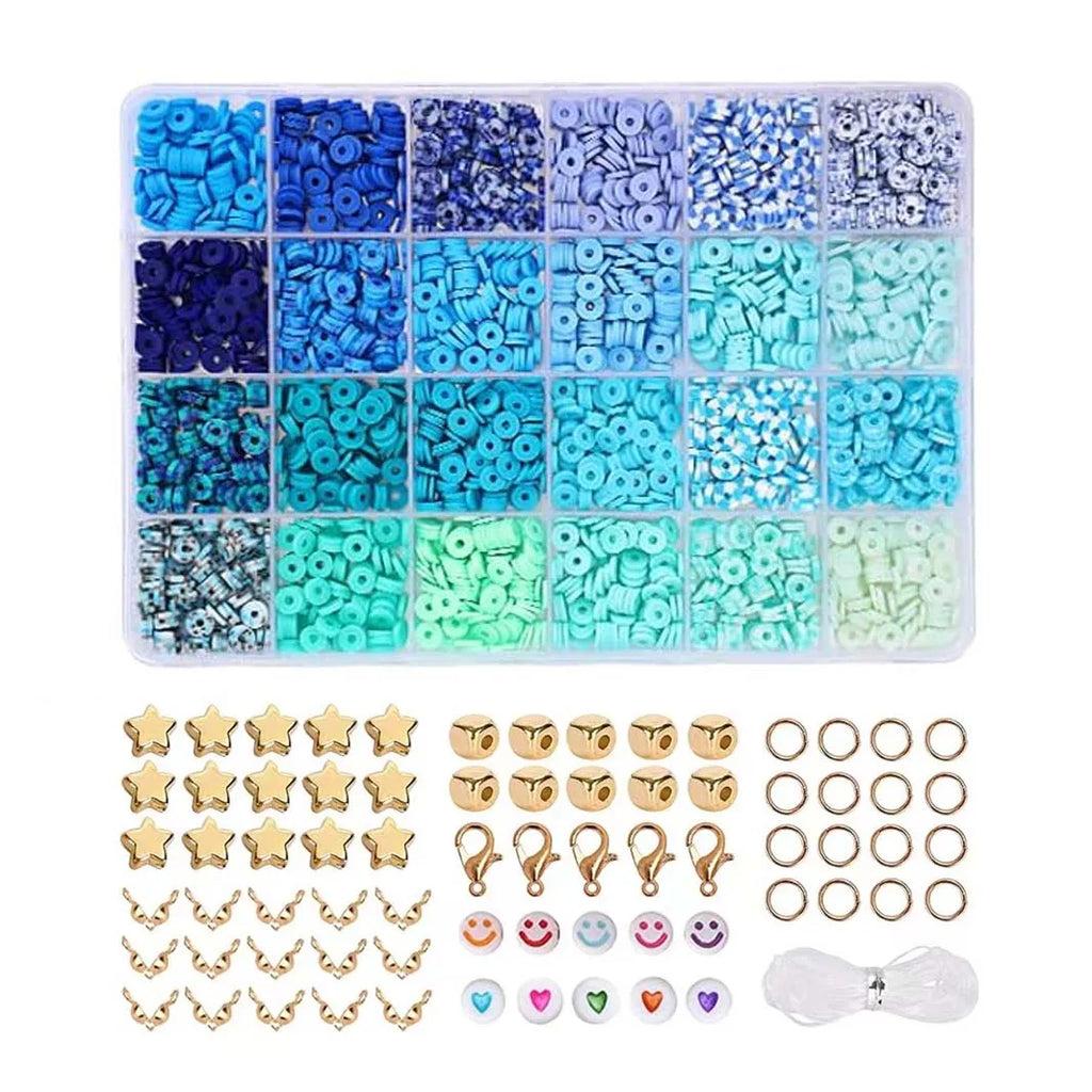 2400pcs Clay Beads Bracelet Making Kit includes Loose Beads and String for DIY Jewelry Craft for Girls