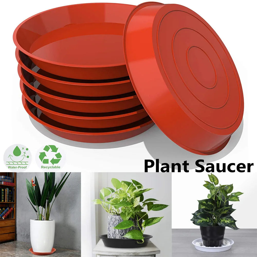 3Pcs Plant Saucer 4/6/7/8/10 inch Drip Trays Plastic Tray Saucers Indoor Outdoor Flower Pot Round