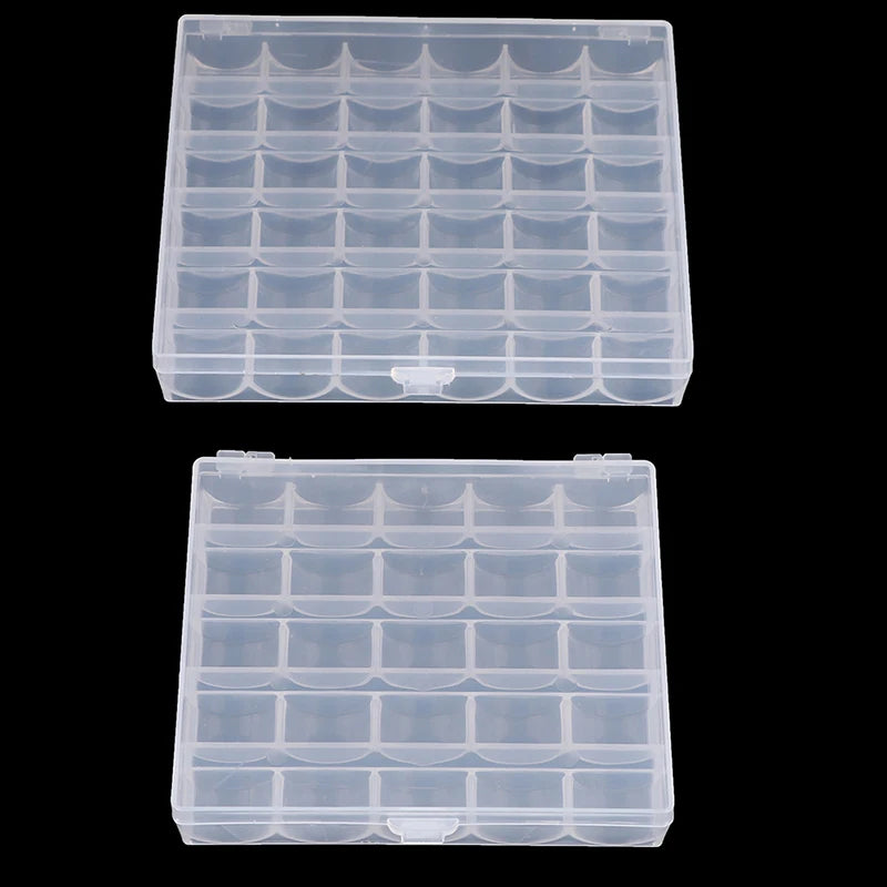 25/36 Spools Bobbins Sewing Machine Empty Bobbin Case Organizer Storage Box Translucent Plastic Keep Bobbins Organised And Safe