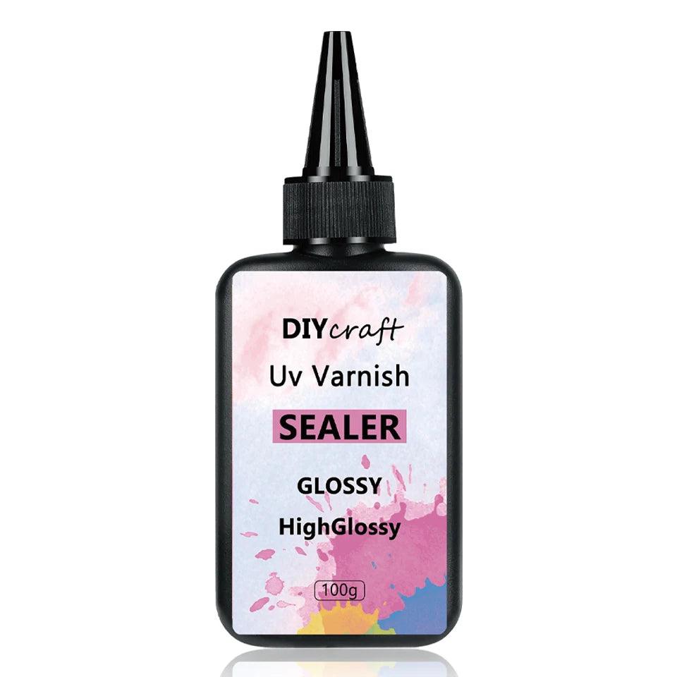 Hight Glossy Acrylic Art Varnish 100g, Clear Sealant Finish for UV Resin Protect Against Dust,Dirt and Scratches