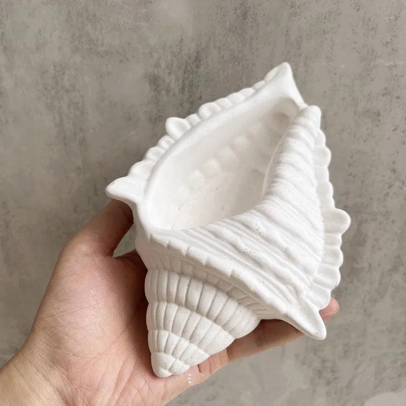 Conch jewelry storage box epoxy resin silicone mold Conch candle cup concrete cement gypsum silicone mold