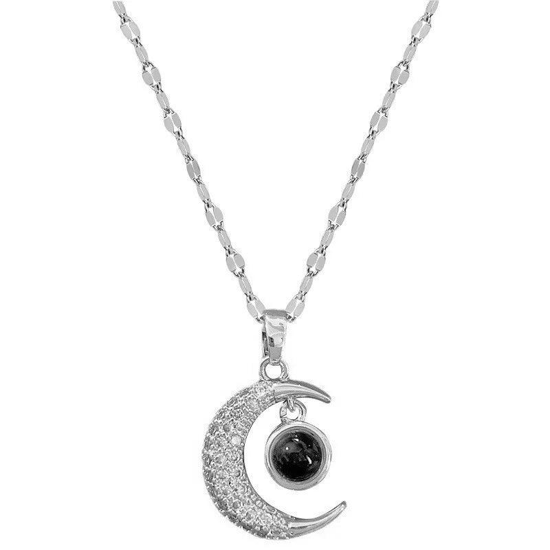 Projection Necklace 100 Languages I Love You Pendant Necklaces For Lover Girlfriend 2024 Creative Couple Romantic Jewelry Gifts