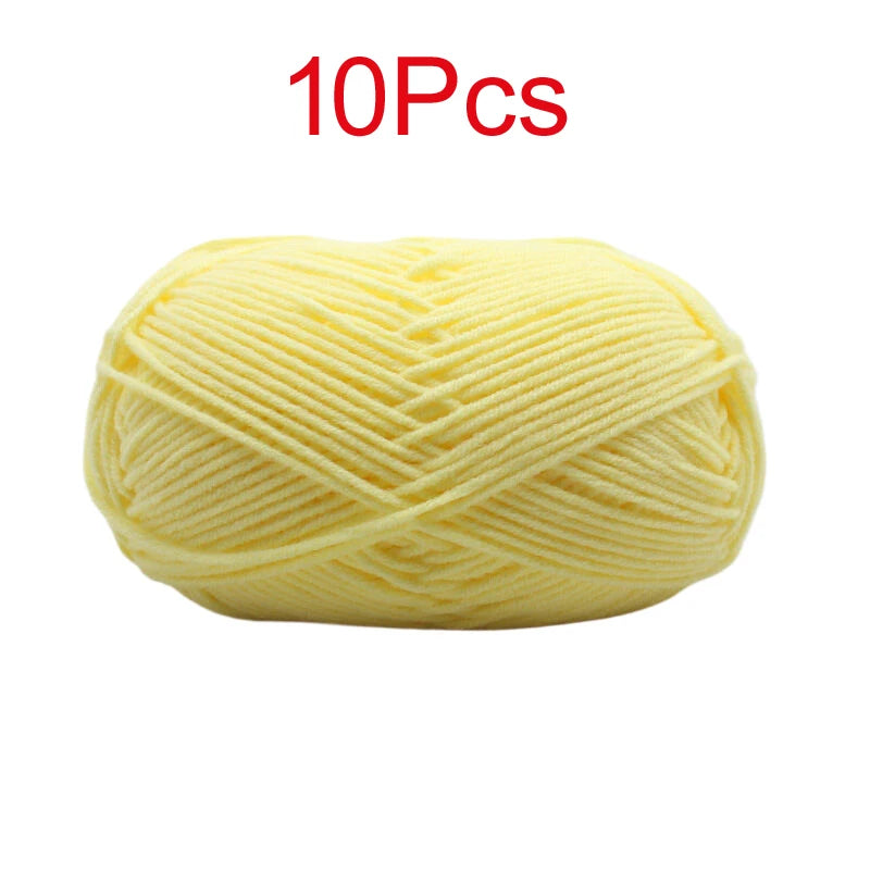 10 Pieces Multi Color Cotton Knitting Yarn Soft Warm Crocheting Yarn for Hand Knit Sweaters Hats Scarves Blankets Amigurumi