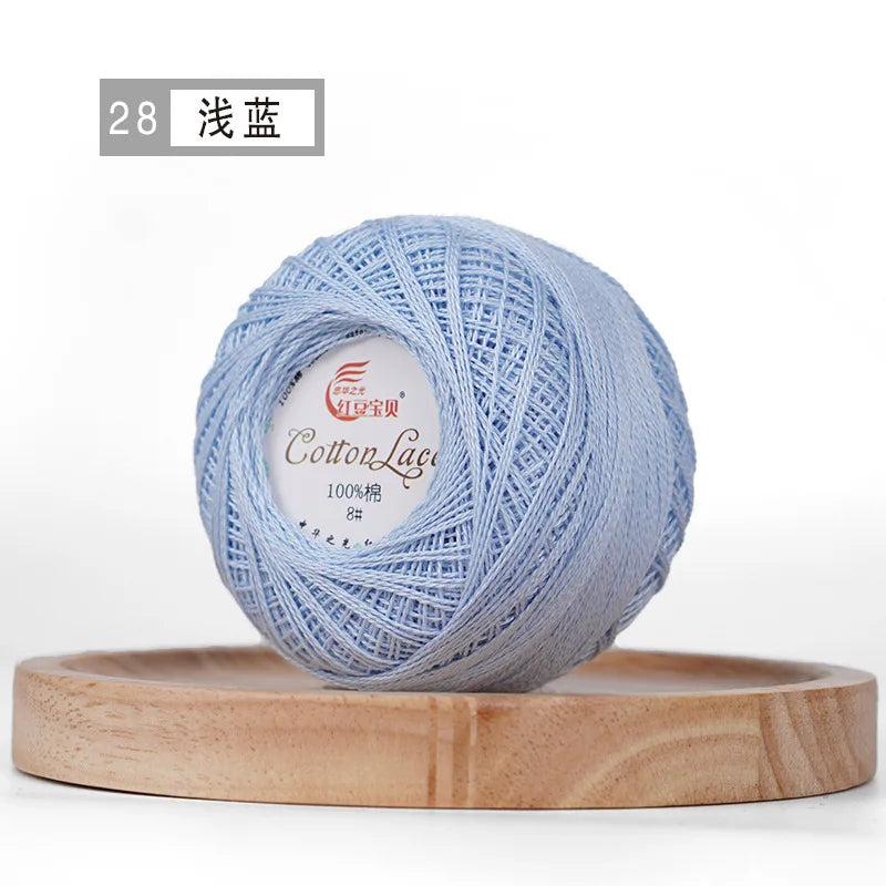 100% Cotton Mercerized Crochet Yarn 45g for Knitting and Embroidery Projects
