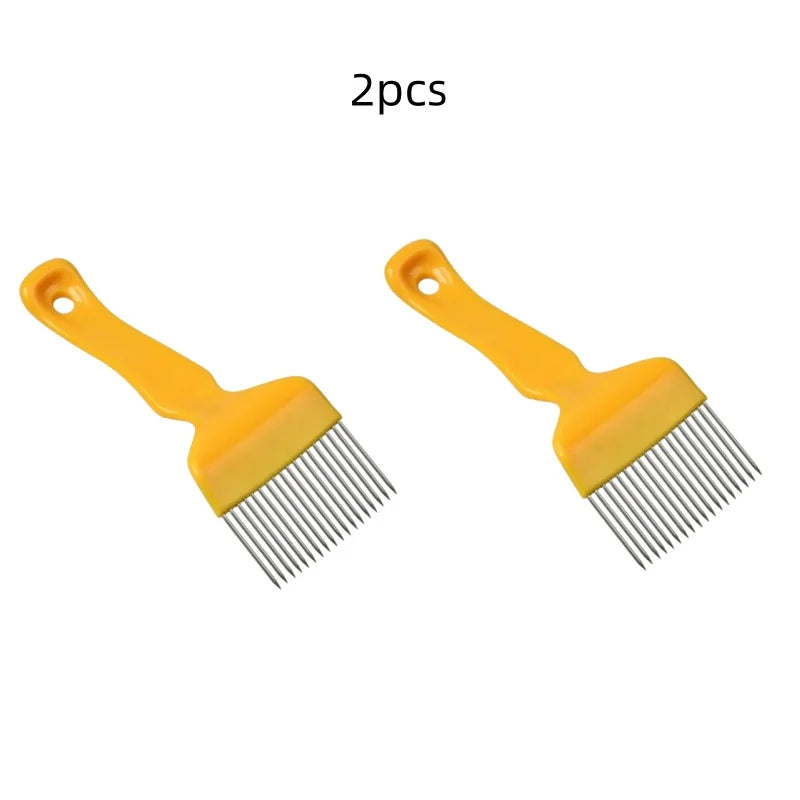 Beekeeping Tools 18 Pin Bee honey Forks Straight Needles Uncapping Forks handle Stainless Steel Honey Sparse Rake Shovel Comb