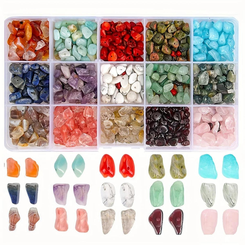 3-5MM Natural Stone with hole Gravel Crystal Chips Quartz Ore Minerals Reiki Healing Tumbled Agates DIY For Jewelry Making