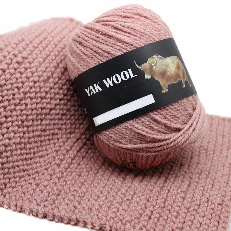 Yak down 3-strand wool yarn hand knitted medium thick sweater jacket yarn crochet scarf hat
