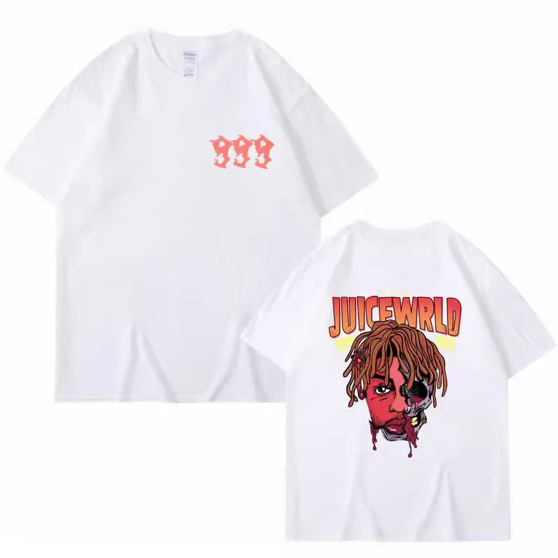 Rapper Juice Wrld 999 Short T Shirt Men's Women's Letter Printed Tshirts Y2k Casual Fashion Sportswear Summer Clothing
