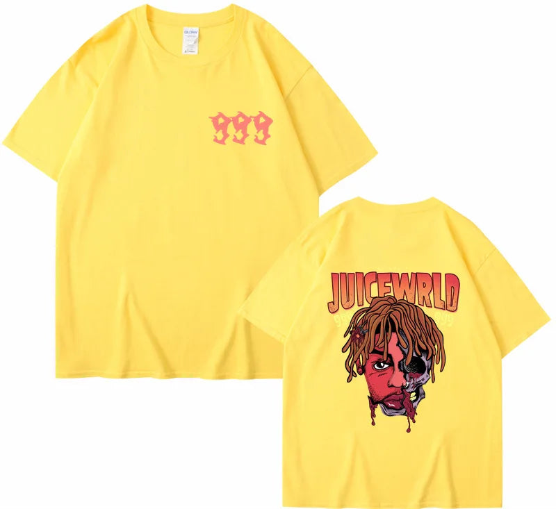 Rapper Juice Wrld 999 Short T Shirt Men's Women's Letter Printed Tshirts Y2k Casual Fashion Sportswear Summer Clothing