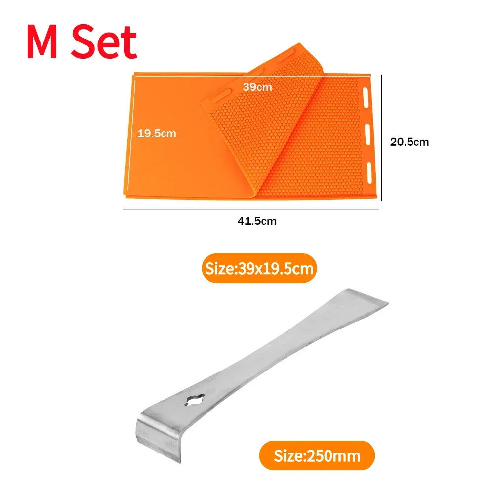 2pcs Beewax Foundation Sheet Mould Flexible Beeswax Foundation Press Mold Silicone Harmless Handmade Durable Beeswax Making Tool