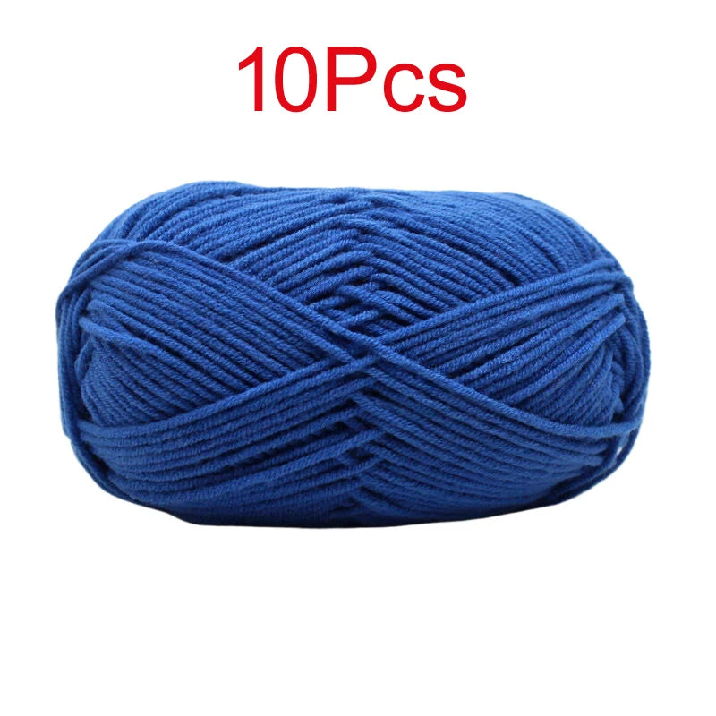 10 Pieces Multi Color Cotton Knitting Yarn Soft Warm Crocheting Yarn for Hand Knit Sweaters Hats Scarves Blankets Amigurumi