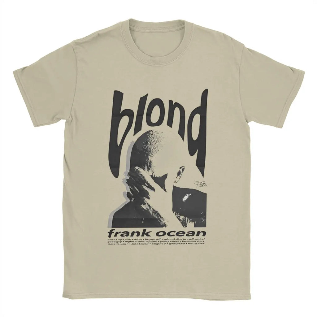 Blond Franks Rapper Ocean T Shirts Men's Cotton Casual Hip Hop Music Tee Short Sleeve Gift Idea